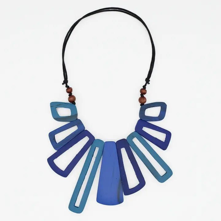 Blue Hues Boho Bloom Necklace
