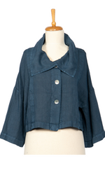 Luukaa Cropped Jacket in Navy
