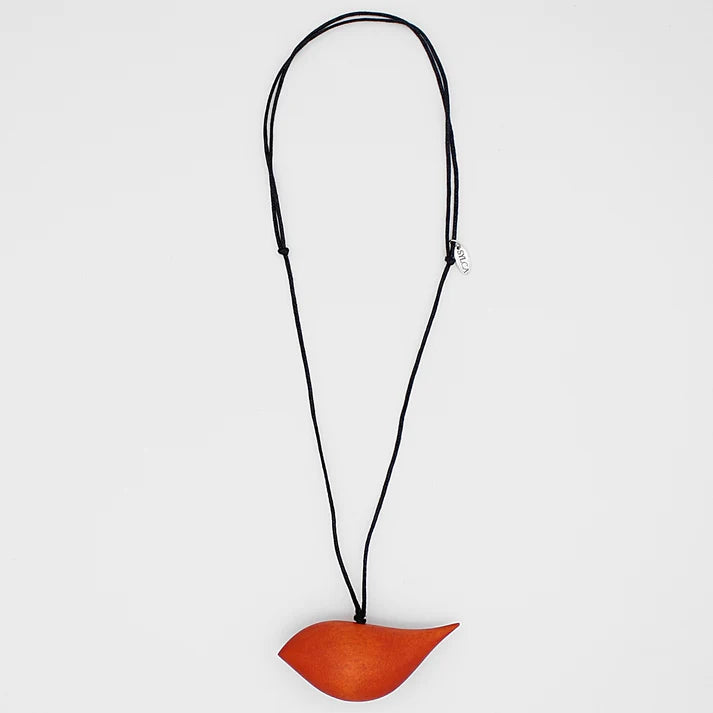 Sylca Robin Pendant Necklace in Orange