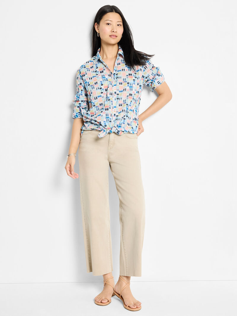 Nic + Zoe Portofino Cotton Boyfriend Shirt
