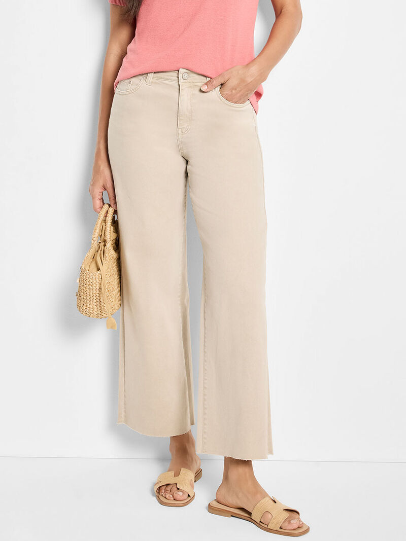 Nic + Zoe 28" Wide Leg Weekend Pant in Chamois
