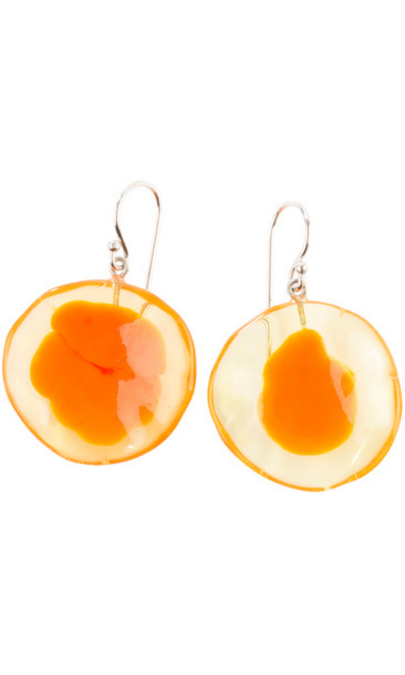 Zsiska Prue Collection Flora Smaller Earrings in Orange