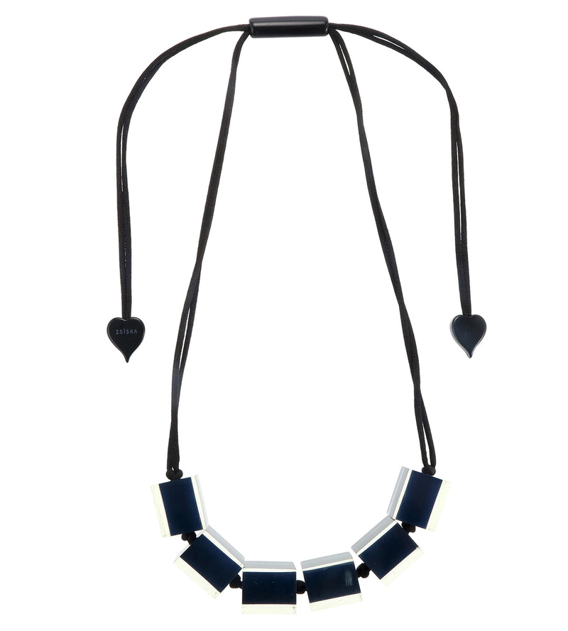 Zsiska Colorful Cubes Necklace in Black
