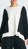 Planet Color Block Sweater in Black/Stone