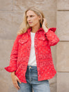 Shannon Passero Bandana Quilted Shacket in Red