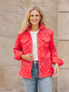 Shannon Passero Bandana Quilted Shacket in Red