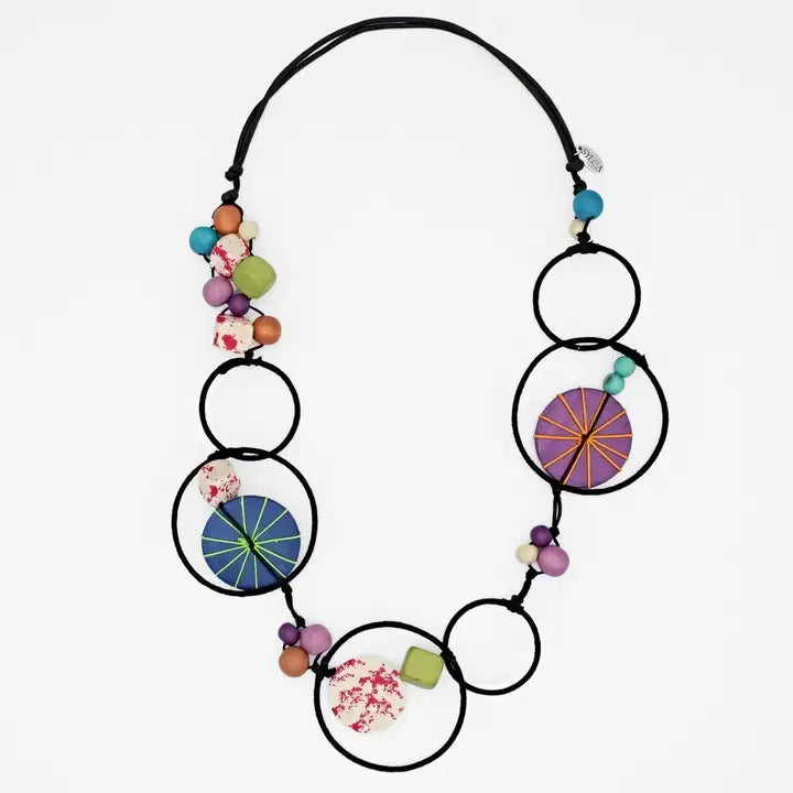 Sylca Multi Color Hayden Disc Necklace - Harper Greer