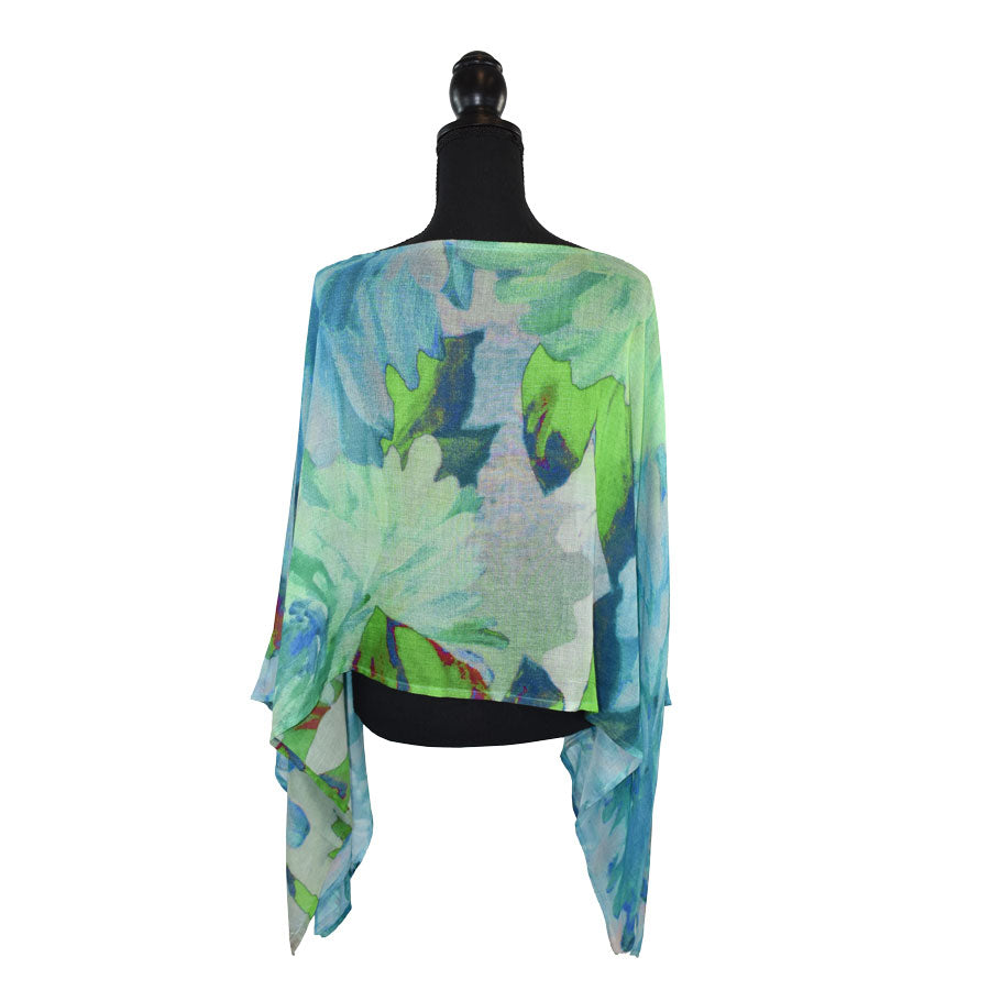 Dupatta Kippling Floral Watercolor Poncho