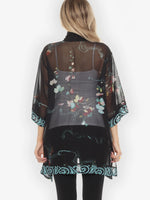Citron Koi and Leaves Kimono