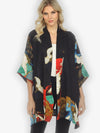 Sun Wave Crane Silk Kimono