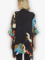 Sun Wave Crane Silk Kimono