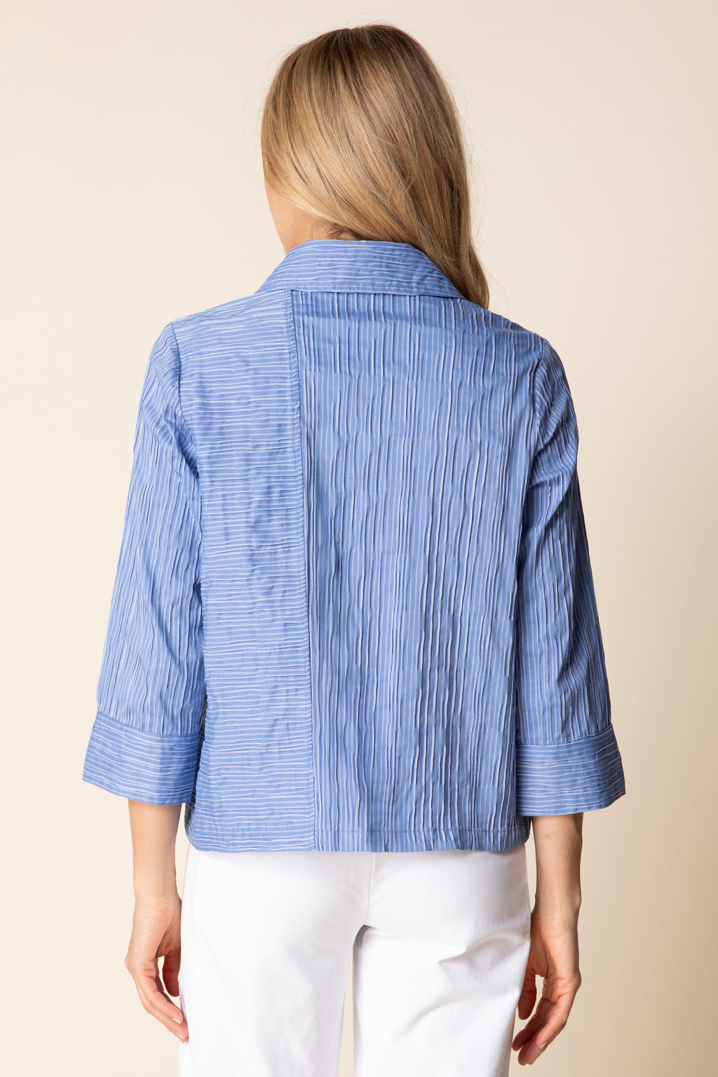 Habitat Santorini Stripe Daphne Shirt in Bluebell - Harper Greer