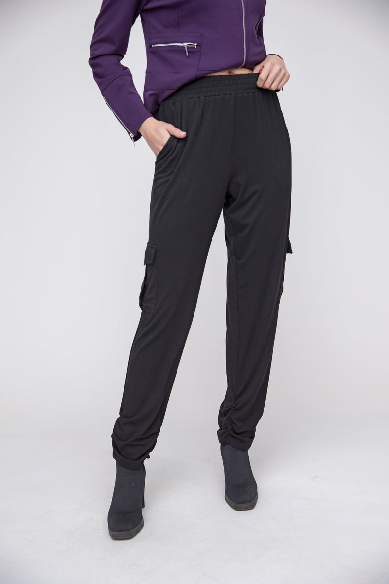 Liv by Habitat Ruched Cargo Pant in Black