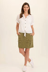 XCVI Leto Miniskirt in Kombu Pigment