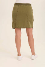 XCVI Leto Miniskirt in Kombu Pigment