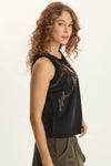 XCVI Embroidered Katrine Tank in Black