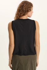 XCVI Embroidered Katrine Tank in Black