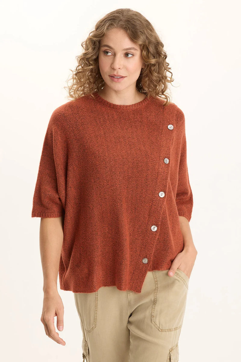 XCVI Osiris Poncho in Sprightly Poppy