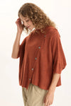 XCVI Osiris Poncho in Sprightly Poppy