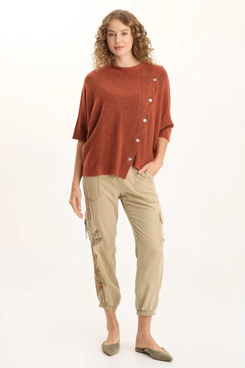 XCVI Osiris Poncho in Sprightly Poppy