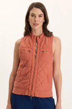 XCVI Aeric Quilted Vest in Papaver