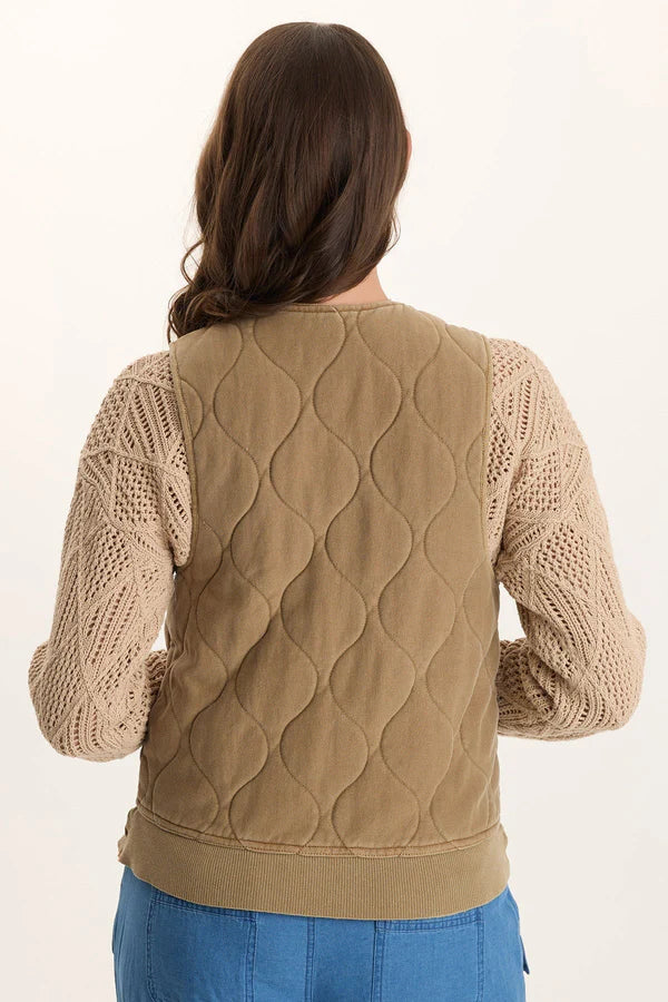 XCVI Aeric Quilted Vest in Plateau Pigment