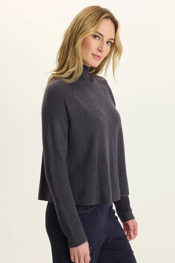 XCVI Alessi Mock Neck in Quixotic Plum