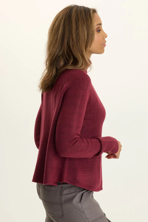 XCVI Alessi Mock Neck in Raspberry Beret