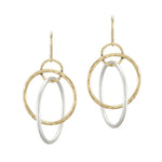 M Baer Interlocking Ring Earrings