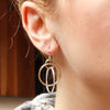 M Baer Interlocking Ring Earrings