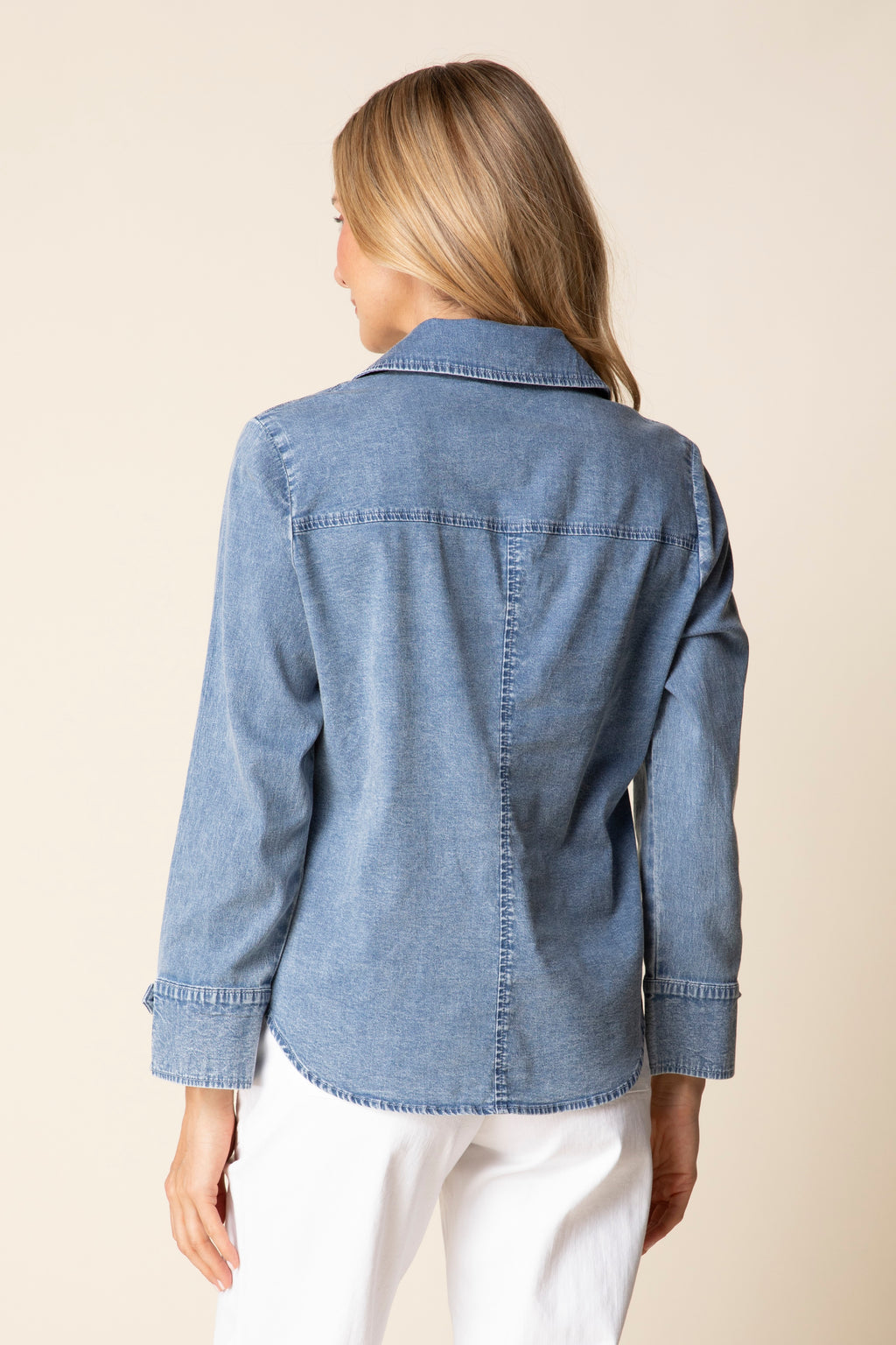 Habitat Perfect Travel Shirt in Light Denim - Harper Greer