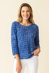 Habitat Cozy Rib Tile Everyday Tee in Indigo