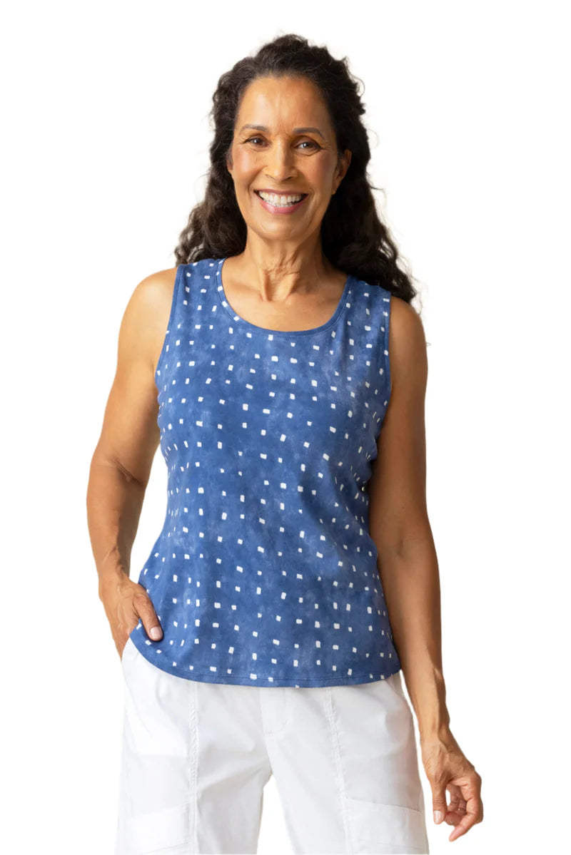 Habitat Cozy Rib Tile Tank in Indigo