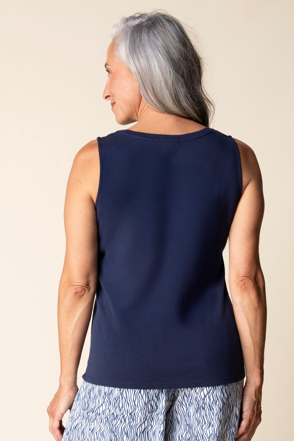 Habitat Cozy Rib Layering Tank in Navy - Harper Greer