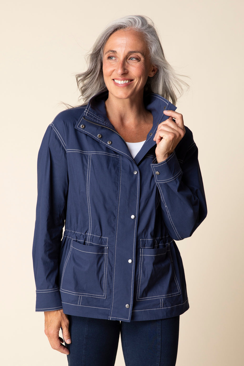 Habitat Cool Tech Chatham Jacket in Navy - Harper Greer