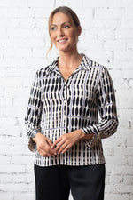 Olivia by Habitat Crepe Georgette Grid Button Down Shirt