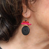 Sylca Black and Red Sabrina Earrings