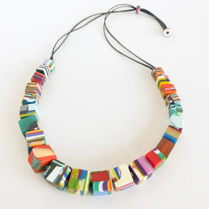 Mini Cubes Mosaic Necklace