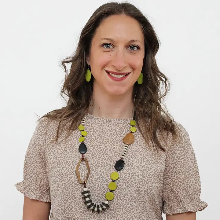 Lime Wood Gabby Necklace