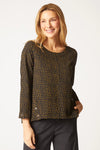Habitat Crinkle Crepe Mosaic Pullover in Lichen