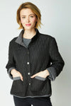 Habitat Double Faced Quilted Urban Jacket in Black