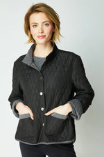 Habitat Double Faced Quilted Urban Jacket in Black