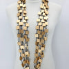 Jianhui London Recycled Wood Squares Necklace in Gold