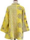 Mona Lisa Pintuck Jacket in Mustard
