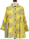 Mona Lisa Pintuck Jacket in Mustard