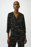 Joseph Ribkoff V Neck Jeweled  Pullover