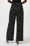 Joseph Ribkoff Edgy Geometric Drawstring Trousers