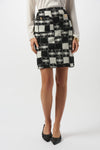 Joseph Ribkoff Checkered Pencil Mini Skirt