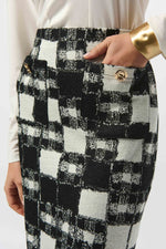 Joseph Ribkoff Checkered Pencil Mini Skirt