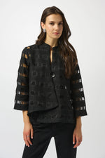 Joseph Ribkoff Checkered Swing Jacket
